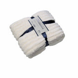 Harper Supremely Soft Fleece Extra Large Throw / Single Sized Blanket 200 x 150 cm Ivory V442-YTL-THROW-3177HARPER-IVORY-RE