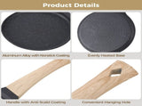 Nonstick Crepe Pan with Wooden Spreader Tool, 8 in Aluminum Alloy Pancake and Dosa Flat Skillet, V1369-AZ3-W-08712