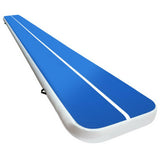 6m x 1m Inflatable Air Track Mat 20cm Thick Gymnastic Tumbling Blue And White ATM-6-1-02M-BL