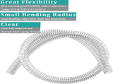 Wire Reinforced Hose 1" id - 10ft Clear High Pressure Suction Line Plastic Vinyl Tubing with Spiral V1258-DP02-WO-248