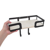 Ironing Board Hanger Wall Mount Black Metal with Removable Hook for Home Storage V1369-AZ3-W-18797