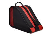 Red 3-Compartment Roller Skate Bag Breathable Mesh Ice Skate Carrier with Adjustable Shoulder Strap V888-ELOSUNG43033