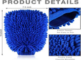 12 Pcs Car Wash Mitts - Chenille Microfiber Scratch Free Ultra Absorbent Sponge Cloths for Cars, V1259-DP01-A-5514