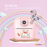Kids Rechargeable Instant Print Camera Pink - Digital Thermal Photo Video MP3 V238-SUPDZ-40832782696528