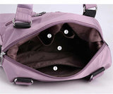 Black Stylish Nylon Large Capacity Tote Bag for Work and Commute Multi-Pocket Shoulder Bag V888-ELOSUNG13504