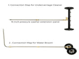 High Pressure Water Spray Broom Car Chassis Undercarriage Cleaner Washer 4000PSI V201-CLN4000BL8AU