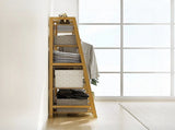 Portable Clothes Rack Coat Garment Stand Bamboo Rail Hanger Airer Closet V63-838031