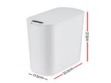 Devanti Automatic Trash Bin with Lid 25L Motion Sensor Kitchen Bin Touchless Garbage Can Plastic SB-F-25L-WH