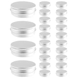 48 Pcs 1 Oz Tins Silver Aluminum Tins Cans Screw Top Round Aluminum Tins Cans with Screw Screw V1192-AZ-W-22830