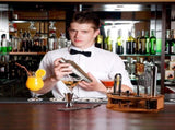 12-Piece Stainless Steel Cocktail Set with Bamboo Stand, Silver, Perfect Gift for Home Bar V1188-MS-325-1516