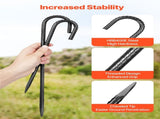 Rebar Stakes, 406.4 mm, Heavy-Duty 10 mm Diameter J Hook, Galvanized Steel Ground Anchors with V952-LWDDJG16YC10U07F7001V0