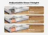 Dog Whelping Box, 1.86x0.97x0.5 m, Plastic Dog Whelping Pen with Adjustable Height Door, Puppy V952-GYZXZHZHSLBDGWMS0001V0