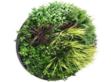 Slimline Artificial Green Wall Disc Art 100cm Grassy Fern UV Resistant V637-DP9853