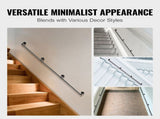 Pipe Stair Handrail, 11FT Staircase Handrail, 440LBS Load Capacity Carbon Steel Pipe Handrail, V952-TZBGSLTFSGY11V3QFV0