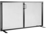 Fireplace Screen 1 Panel with Door, Sturdy Iron Mesh Fireplace Screen, 990MM Spark Guard V952-BLMHSJY3545I44JO4V0