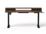 Artiss Electric Standing Desk Height Adjustable Home Office 120cm Rustic Brown HASD-ET156E-SHELF-BKRW-AB