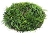 Slimline Artificial Green Wall Disc Art 100cm Country Fern UV Resistant V637-DP9966