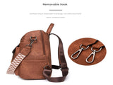 Blue Chic Women's PU Leather Convertible Backpack - Anti-Theft Design, Multi-Pocket Shoulder Bag V888-ELOSUNG32730