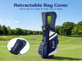 Everfit Golf Stand Bag Lightweight Carry Bag Dual Strap Club Divider Blue GOLF-B-BAG-STAND-A-BL