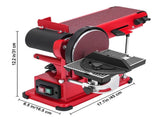 Belt Sander 4" x 36", Disc Combo Sander 6",Electric Adjustable Bench Belt Sander 375W,Grinder Bench V952-SGJXCSDJ000000001V3