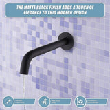 220mm Bath Spout in Matte Black Finish V63-848041