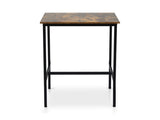Artiss Bar Table Counter Kitchen Dining Desk Pub 60x92cm Vintage Metal Walnut FUR-U-BTAB-5006-WAL