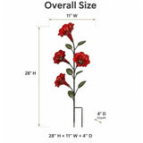 ClearanceRed Metal Flower Hummingbird Feeder Garden Stake, 28In Vintage Yard Art with Removable V1366-AZ2-W-24739