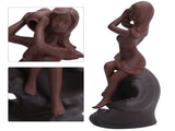 Incense Burner Red Stoneware Backflow Incense Holder Home Office Decoration Ornament V1294-YM0718-3115200137411