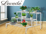 Levede Plant Stands Outdoor Indoor Metal UM1160-WHX2