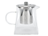Transparent Glass Teapot with Removable 304 Stainless Steel Filter Tea Kettle for Home Office950ml V1294-YM0901-3118210159614