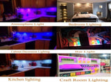 RGB Color Changing LED Under Cabinet Lighting Kit,Aluminum Slim Cabinet LED Puck Lights for Kitchen V1171-CC-AYLBHA012-AU