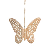 Set 2 Handcrafted Hanging Butterflies 18cm, 15cm V637-50541BTF