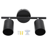 LED Track Light Kit 2 Heads 10.8in Track 90 Degrees Rotatable 2 Light Track Lighting Kit for GU10 V1294-YM0703-3119230078611