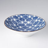 Ramen Bowl 24.5cm Navy Ikat Design V637-C0495