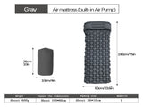 2pc Ultralight Inflatable Camping Sleeping Mat with Integrated Pillow - Waterproof 40D Nylon V888-ELOSUNG35937