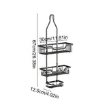 Extended Length Shower Organizer with Hooks, 3-layers Rustproof Shampoo Soap Holder, Large Hanging V1366-AZ2-W-14257