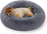 Calming Donut Cat Bed - Fluffy Plush Round Pet Bed, Suitable for Indoor Cats and Small Dogs, V1106-HYSC002