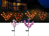2Pcs/Set Solar Power LED Artificial Orchid Tree Lights for Garden Courtyard Lawn Decoration V1294-YM0901-3111200165811