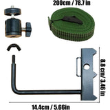 Trail Mount, Game Cam Mount Bracket with Strap, 1/4"-20 Threaded 360&deg Adjustable Outdoor V1366-AZ2-W-15171