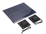 22W Solar Panel Double Exhaust Fan Kit 12V Solar Fan for Chicken Coop Dog House Greenhouse Shed RV V1294-YM0901-3113250238311