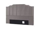 Artiss Bed Head Headboard Double Velvet 138CM - Grey BED-HEAD-WING-D-GY