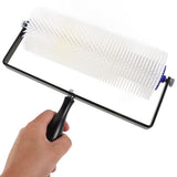 12 Inch Spiked Roller for Self-Leveling Floor Applications, White Plastic Bubble Remover Tool for V1192-AZ-W-22568