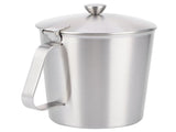 Coffee Latte Cup Thicken 304 Stainless Steel Measuring cup Milk Frothing Jug Scale Cover1000ml V1294-YM0718-3118210001113