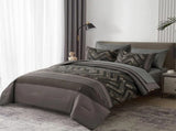 Charcoal Geometric Luxe Comforter Quilted Doona Set V745-AB010991AJ3