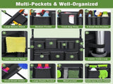 Trash Can Caddys Bags Fit 32-55 Gallon Garbage Bins, Garbage Bin Bag with Multi-Pockets, V1366-AZ2-W-14594