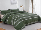 Elegant Quilted Bedspread and Pillowcases Set Perfect for a Luxe Bedroom Feel - Queen size V745-MAC090443Q13U