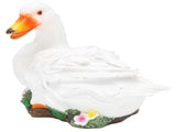 Resin Duck Statue Simulation Duck Ornament Model Decoration for Outdoor Garden YardWhite V1294-YM0901-3111210157811