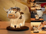 Cow Table Lamp Farmhouse Cow Night Light, Cow Bedside Lamp USB Small Nightstand Lamp for Home Office V1369-AZ3-W-11827