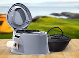 6L Camping Toilet Outdoor Portable Potty ID0411-GR