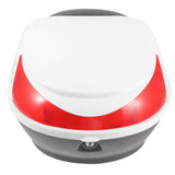 Motorcycle Tail Box Plastic Storage Case White 1 Set Riding Accessories Secure V1192-AZ-W-26903